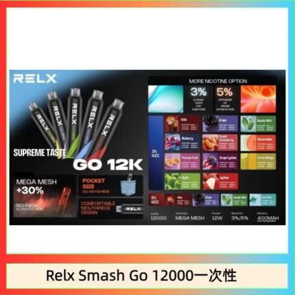 Relx Smash Go 12000 Puffs 一次性電子煙拋棄式12W輸出