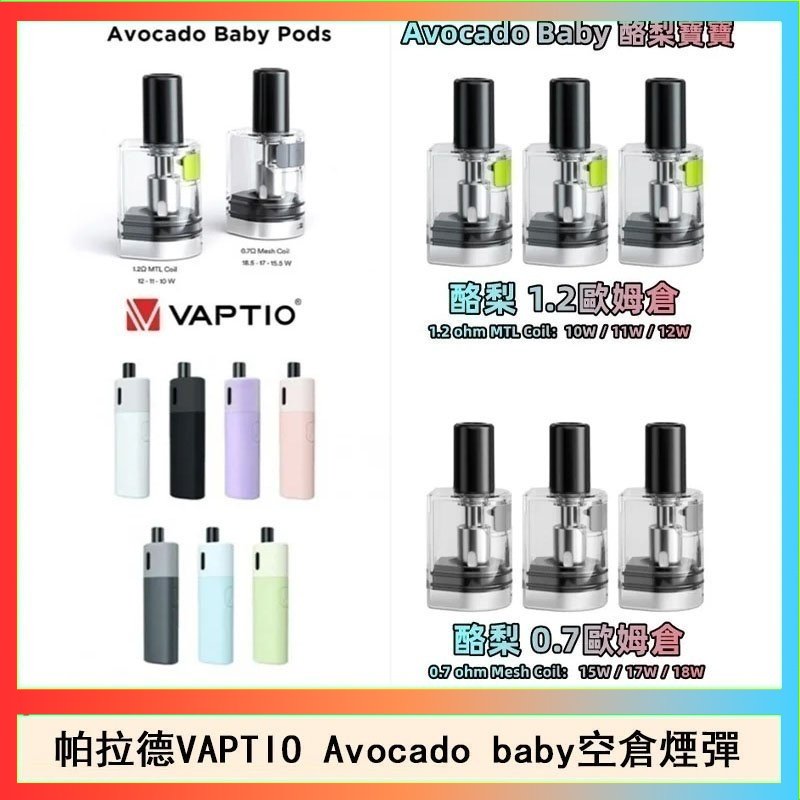 酷梨寶寶空倉 帕拉德VAPTIO Avocado Baby酷梨寶寶空倉煙彈